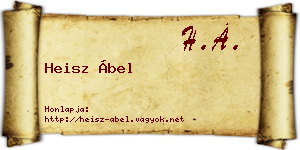 Heisz Ábel névjegykártya